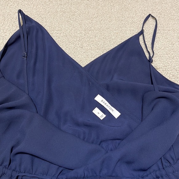 Babaton navy dress with adjustable spaghetti straps - Picture 3 of 3